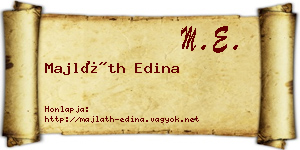 Majláth Edina névjegykártya